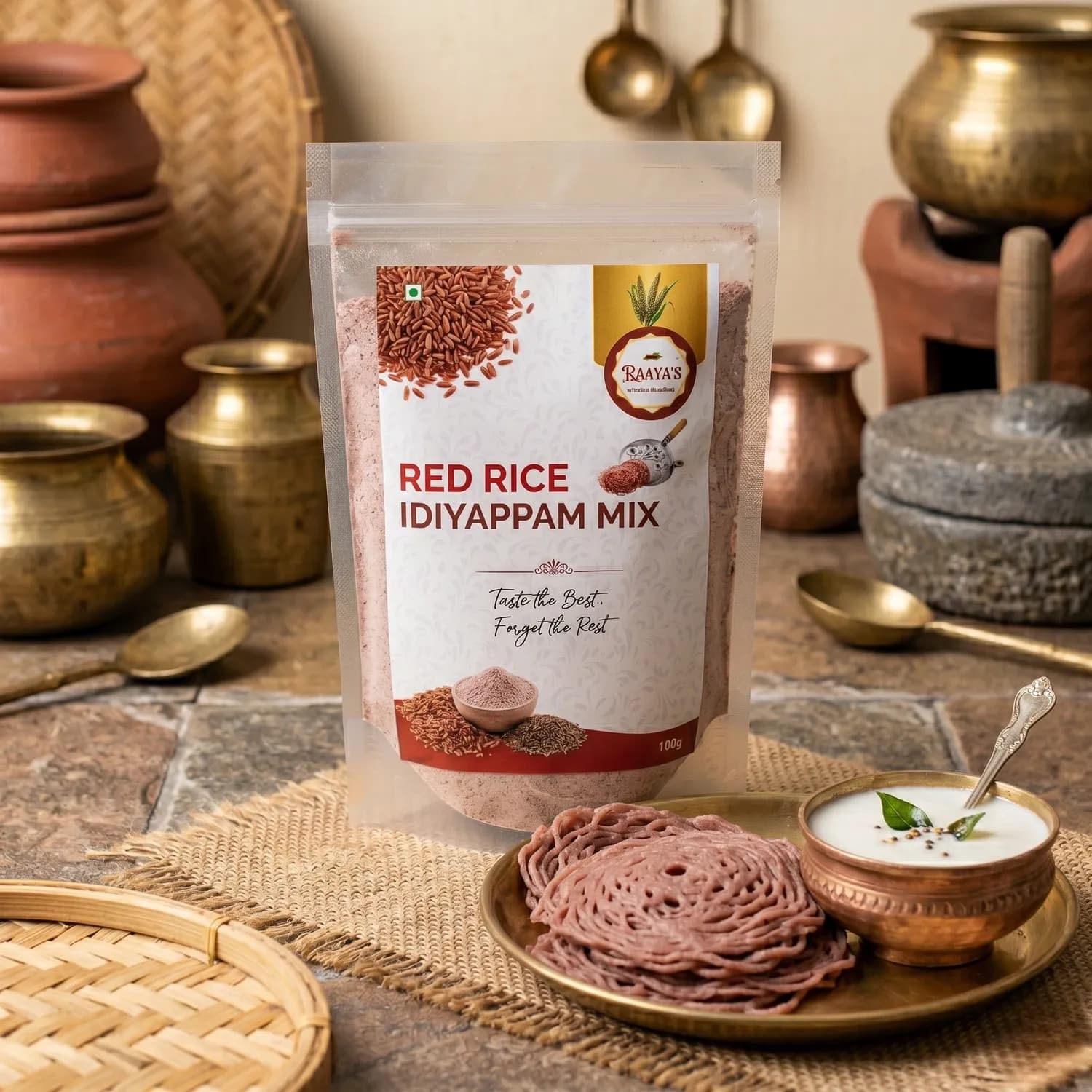 Red rice idiyappam mix(1000gms) - Image 1